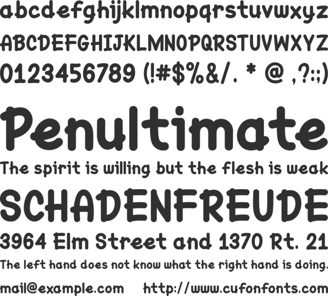 Yellow Cat font preview