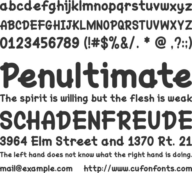 Yellow Cat font preview