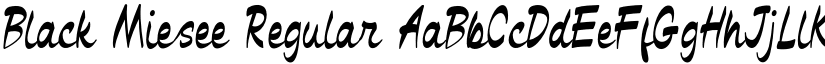 Black Miesee Regular font