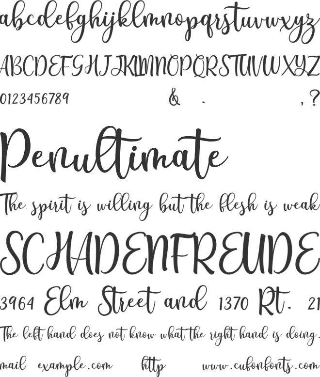 Breyhana font preview