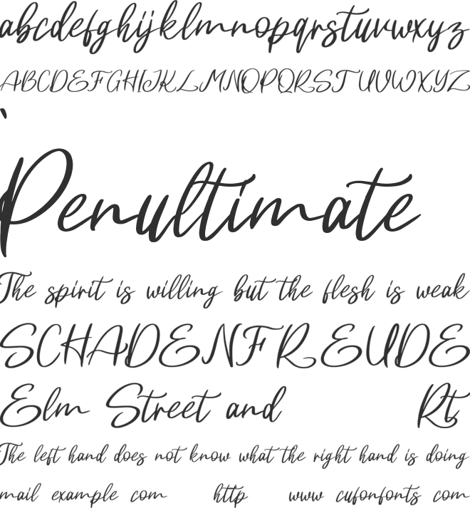 Harlane font preview