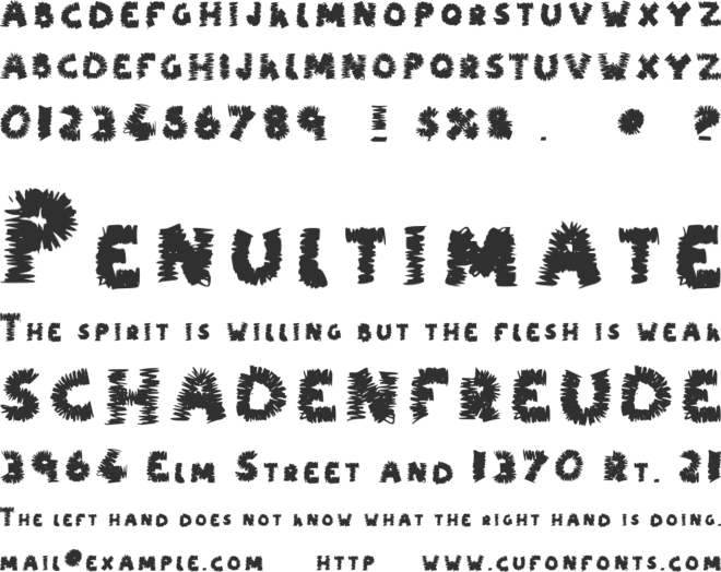 Fuzzy Monster font preview