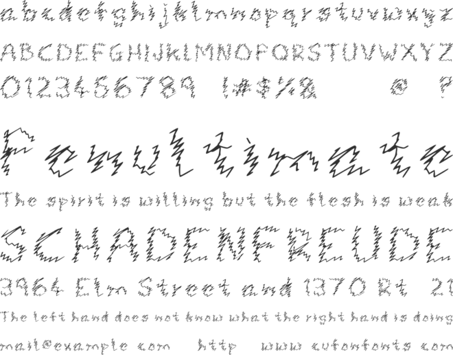 ElectroFried font preview