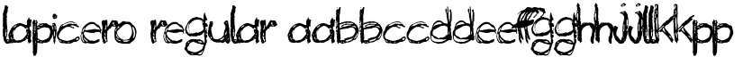Lapicero Regular font