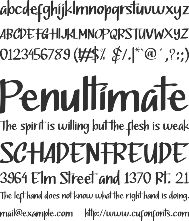 Petters font preview
