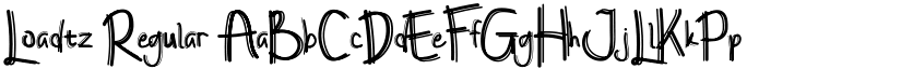 Loadtz Regular font