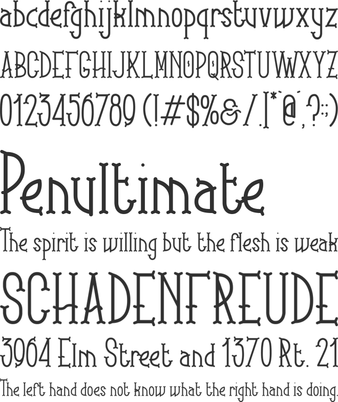 Brooks font preview