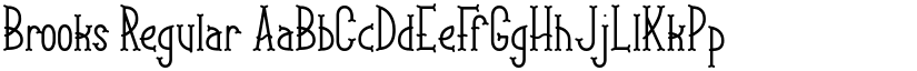 Brooks Regular font