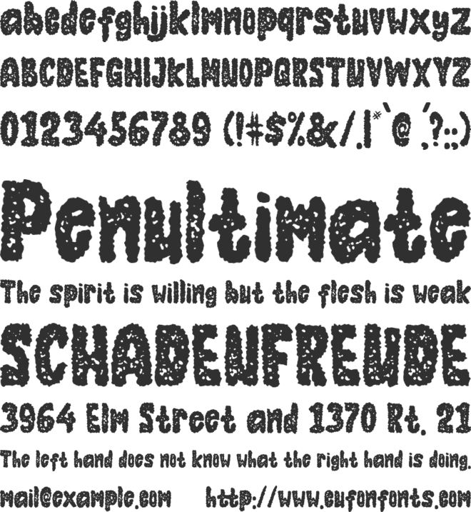Halloweendy Rough font preview