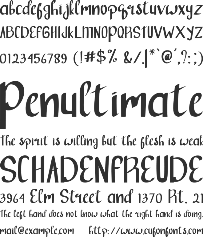 forward font preview