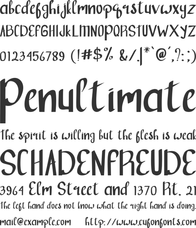 forward font preview