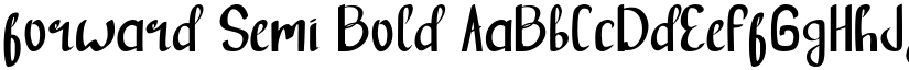 forward Semi Bold font