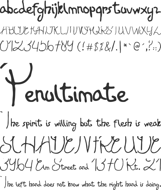 Sparta font preview