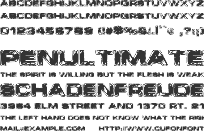 VTC Coppa Kroma font preview