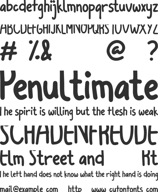Winter Snow font preview