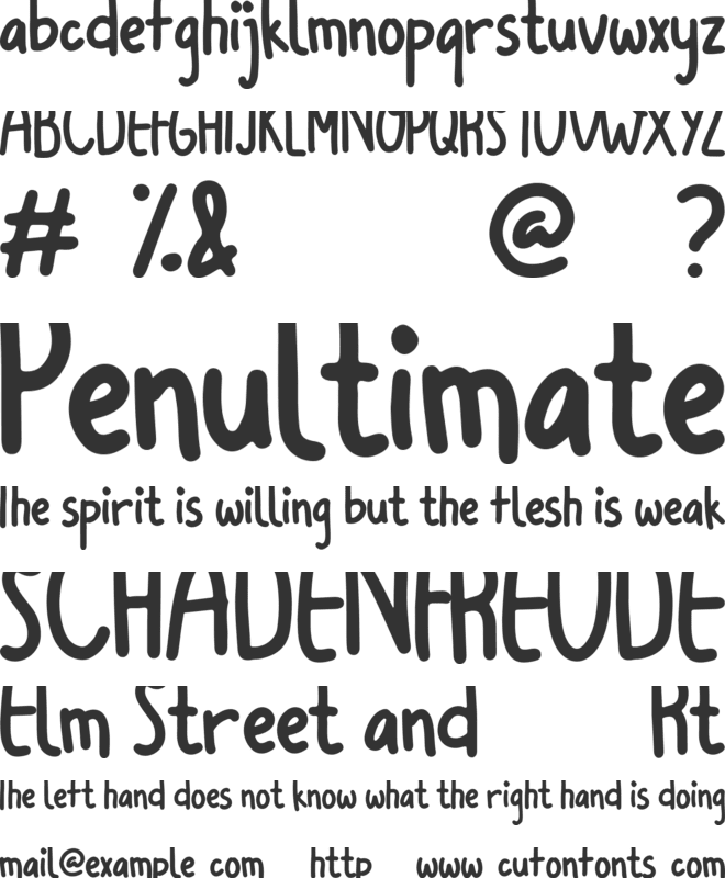 Winter Snow font preview