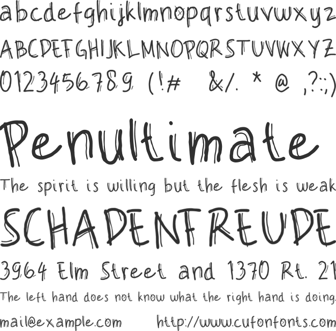 Double font preview