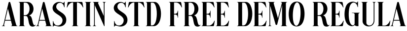 Arastin Std FREE DEMO Regular font