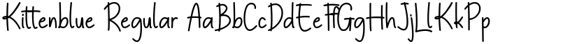 Kittenblue Regular font