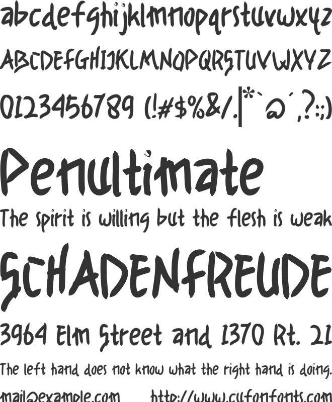 contrast font preview