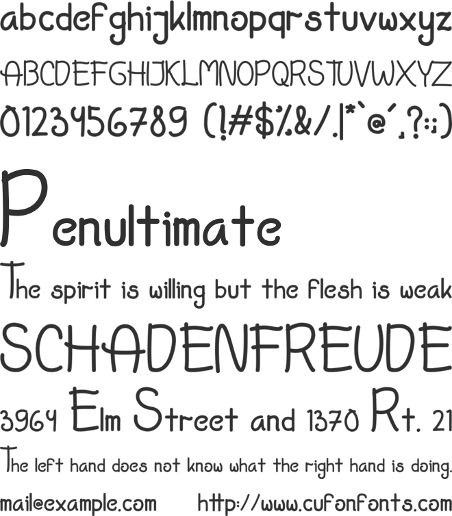 Clausly font preview