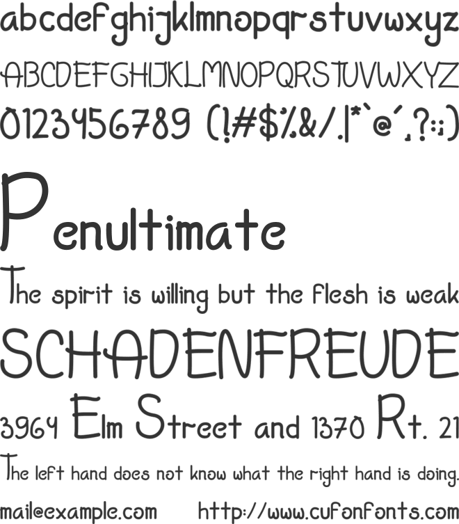 Clausly font preview