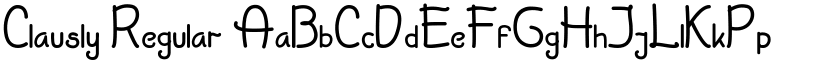Clausly Regular font
