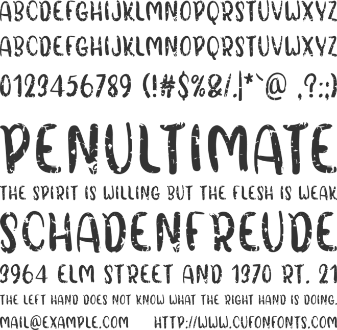 Martian Dust font preview