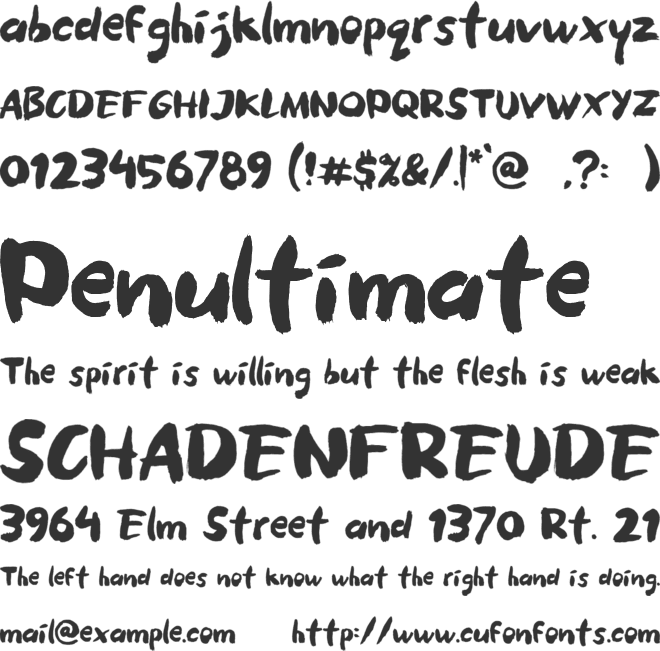 Brush Brezz font preview