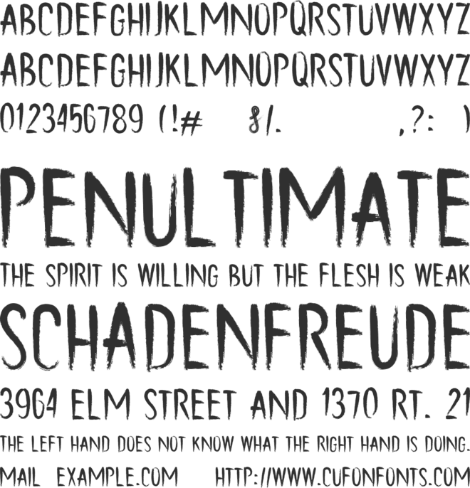 Chalk and Pamor font preview
