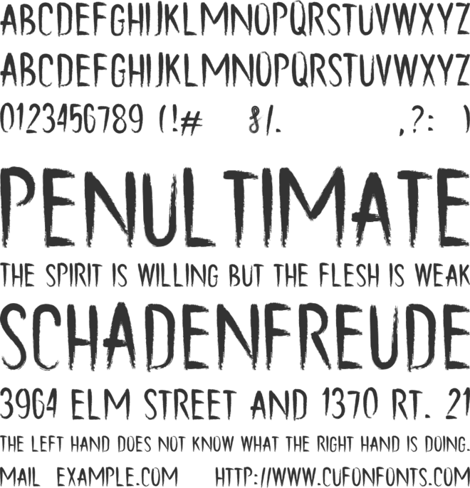 Chalk and Pamor font preview