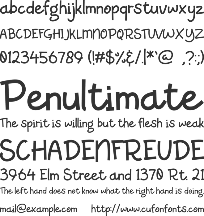 Caramelia font preview