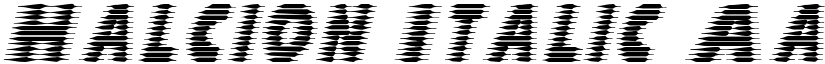 Halcion Italic font