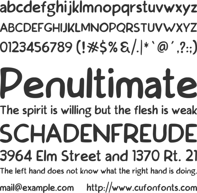 Malvinas font preview
