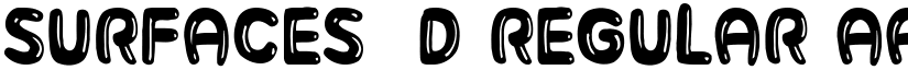 Surfaces 3D Regular font