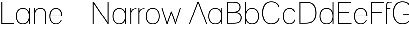 Lane - Narrow font