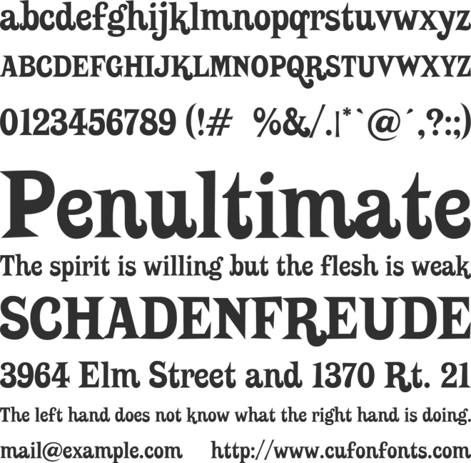 Putain font preview
