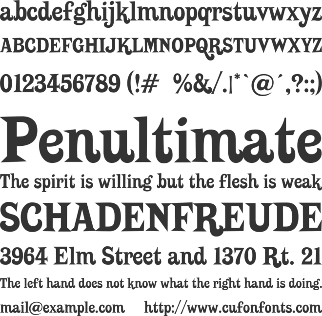 Putain font preview
