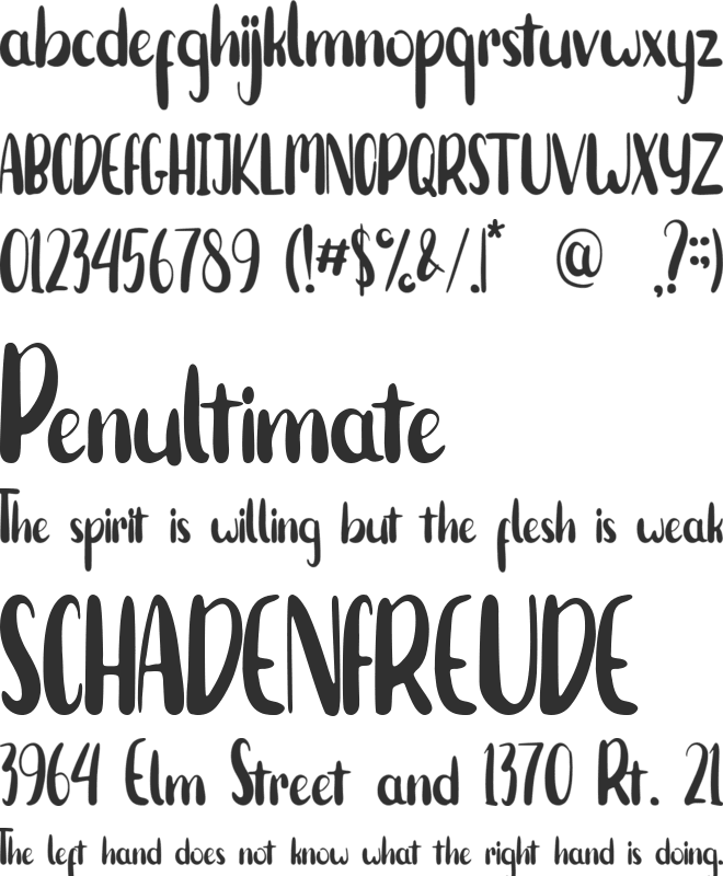 Sweet Marshmallow font preview