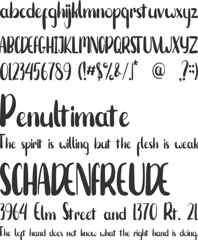 Sweet Marshmallow font preview