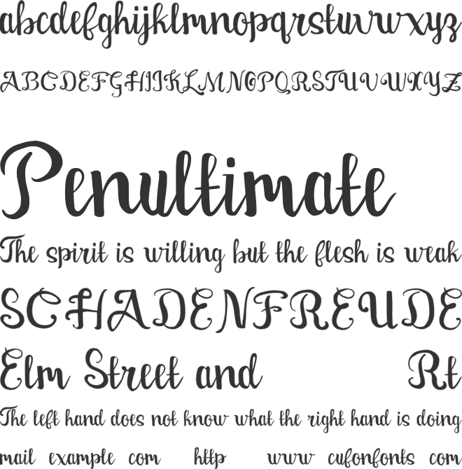 Leganttis font preview