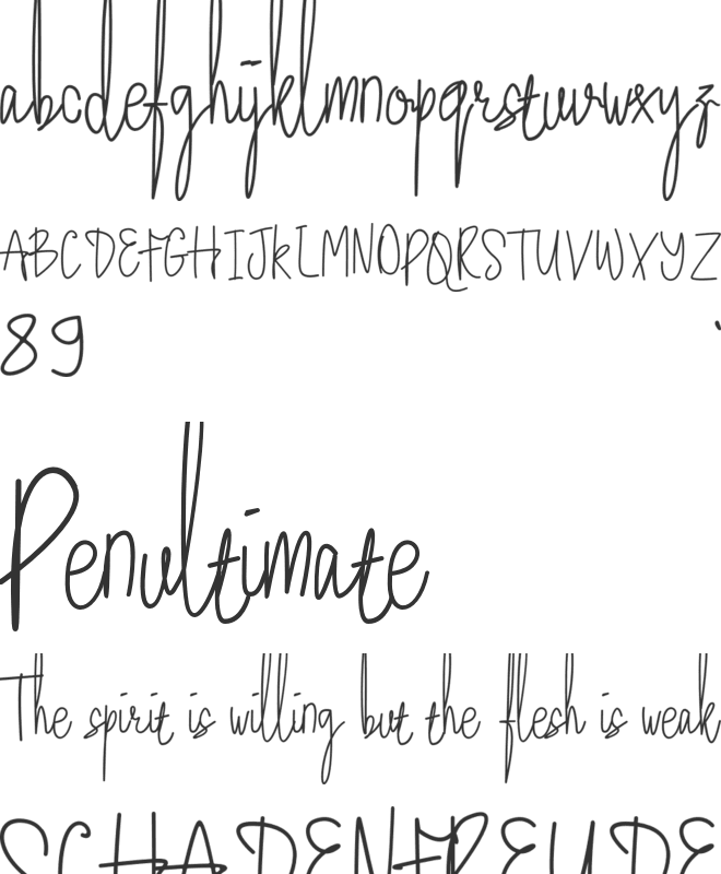 Lettered font preview