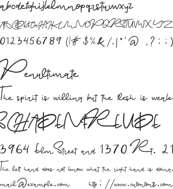 Sweet Heart font preview