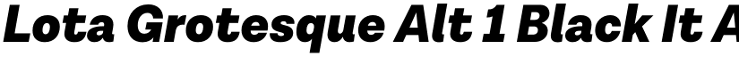Lota Grotesque Alt 1 Black It font