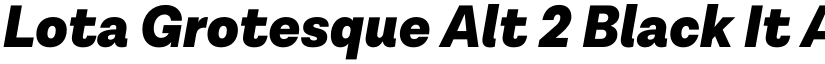 Lota Grotesque Alt 2 Black It font
