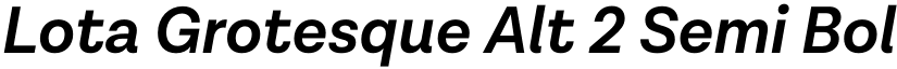 Lota Grotesque Alt 2 Semi Bold It font
