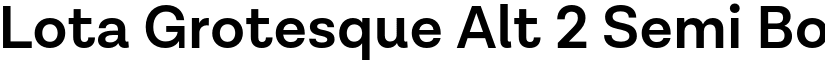 Lota Grotesque Alt 2 Semi Bold font