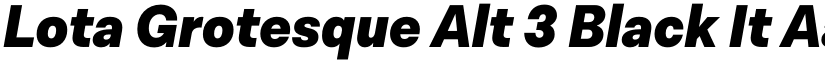 Lota Grotesque Alt 3 Black It font