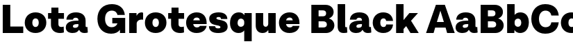 Lota Grotesque Black font