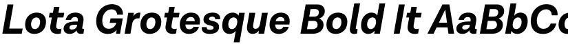 Lota Grotesque Bold It font